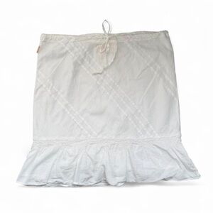 Hollister White A-Line Skirt with Ruffle Hem